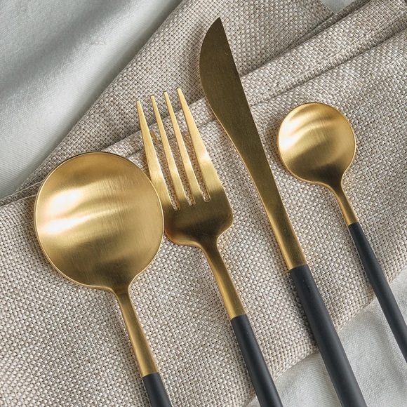 24-Piece Gold Silverware Set Gold Utensils Set for 6, Gold Spoons… - Picture 15 of 15